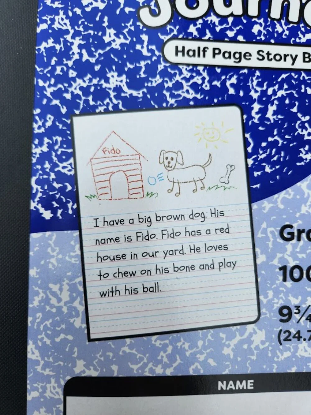 Primary Composition Notebook Grades K-2 Primary Journal Grades Writing Drawing J